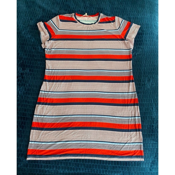Rachel Roy Striped T-shirt Dress 1X - Picture 1 of 5